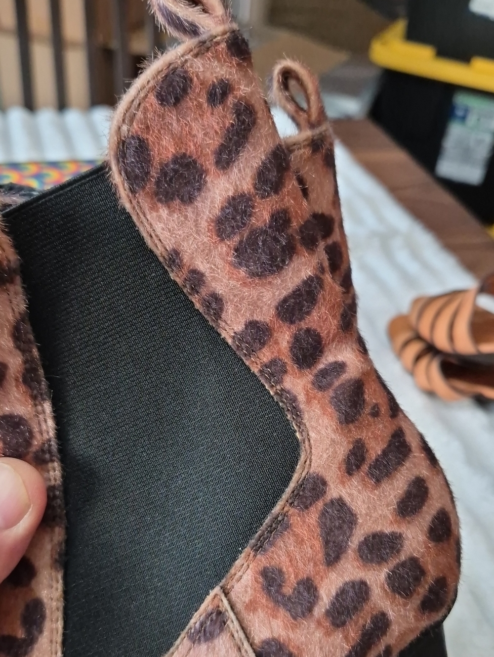 Dolce Vita Jerico A Stack Heel Leopard Print ankle Boots Women's Sz 6.5 Nwot - Picture 6 of 10